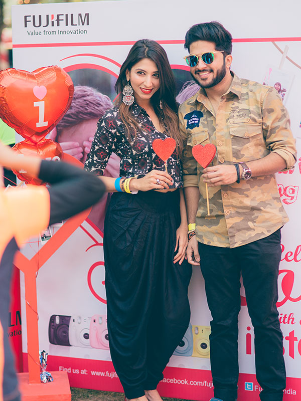 Malvika Gupta and Prateek Kelkar at the POPxo Love Fest held at One Golden Mile in Delhi